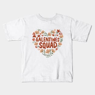 Cute Galentine's Day Squad Gang Girls Valentine 2024 Funny Kids T-Shirt